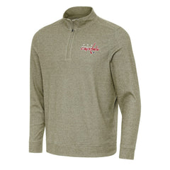 Washington Capitals Antigua Subtle Quarter-Zip Sweatshirt - Olive | NHL on sale