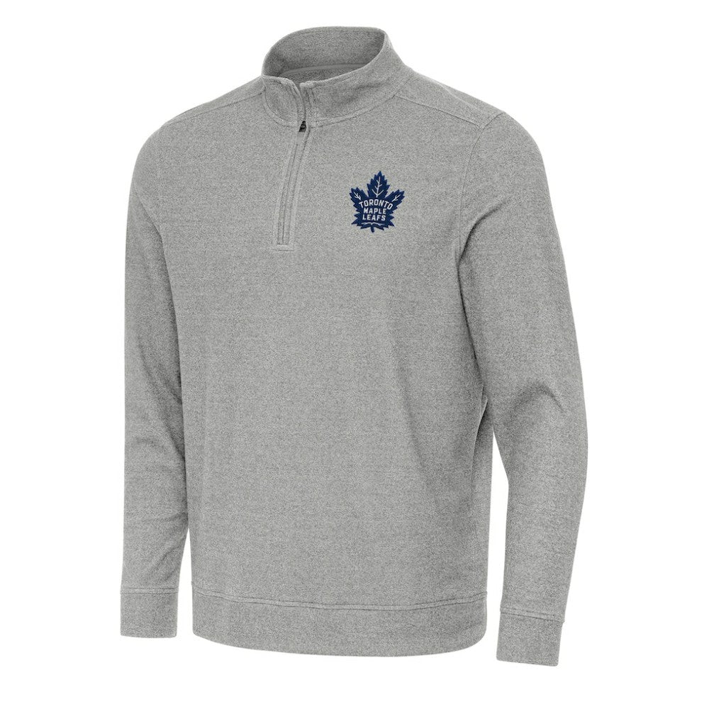 Toronto Maple Leafs Antigua Subtle Quarter-Zip Sweatshirt - Heather Gray | NHL near me
