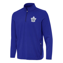 Toronto Maple Leafs Antigua Perilous Quarter-Zip Sweatshirt - Royal | NHL Lifestyle
