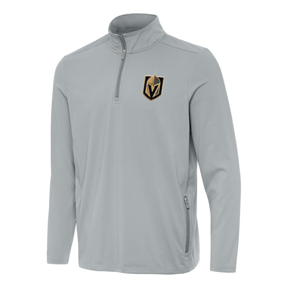 Vegas Golden Knights Antigua Perilous Quarter-Zip Sweatshirt - Gray | NHL Lifestyle