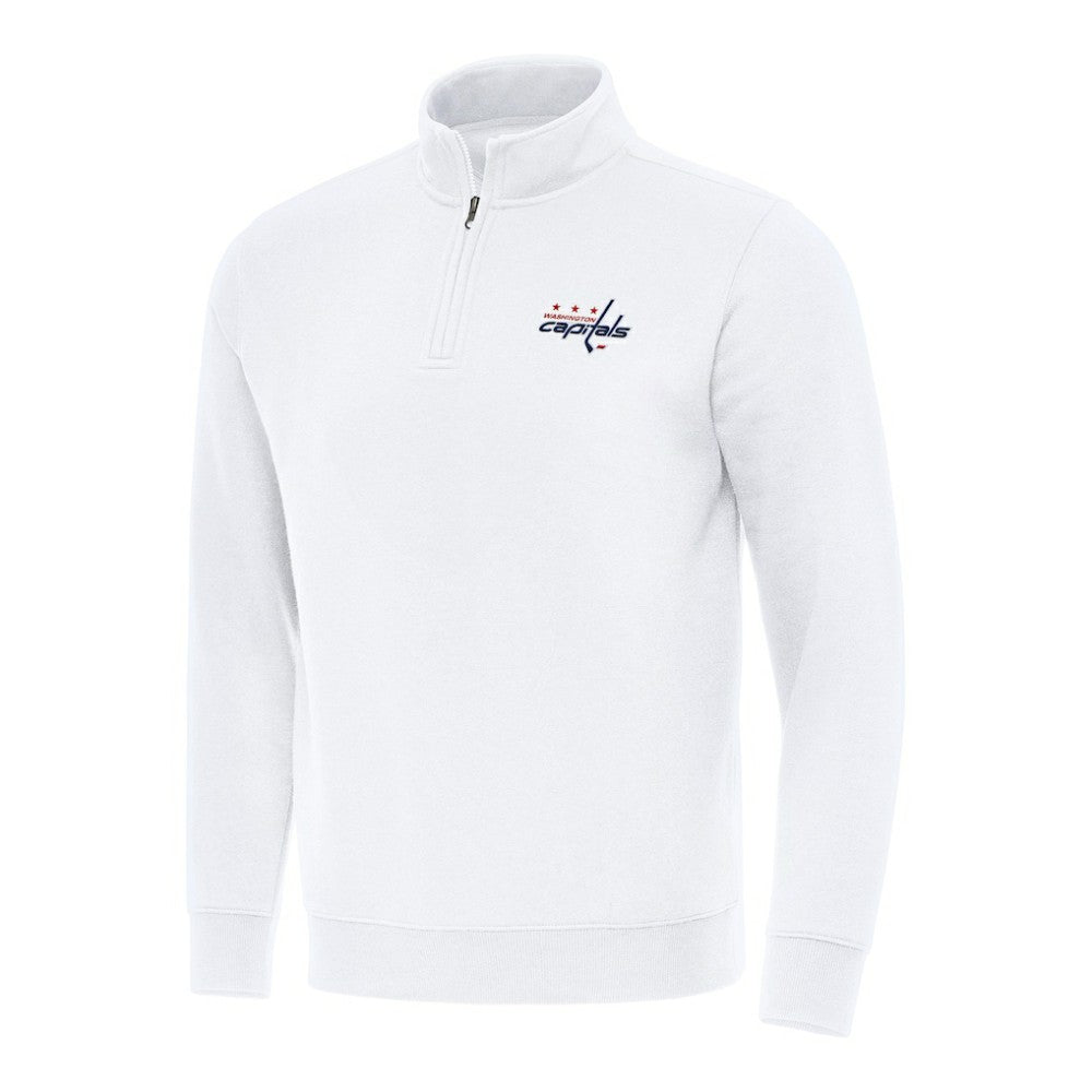 Washington Capitals Antigua Victory Quarter-Zip Mock Sweatshirt - White | NHL near me