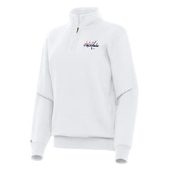 Washington Capitals Antigua Women's Victory Quarter-Zip Sweatshirt - White | NHL online