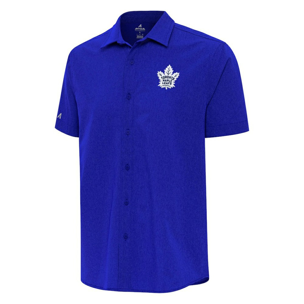 Toronto Maple Leafs Antigua Activate Woven Short Sleeve Button-Up Shirt - Royal | NHL sale