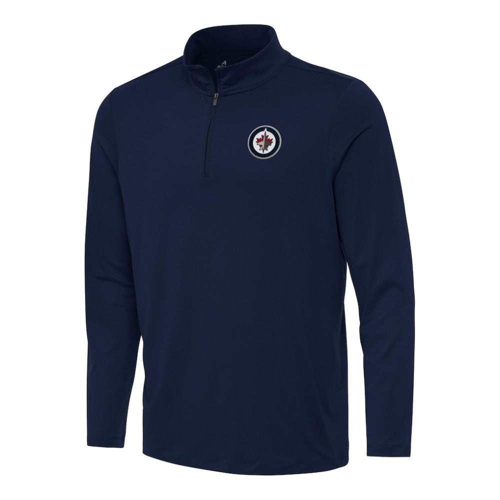 Winnipeg Jets Antigua Reprocess Quarter-Zip Top - Navy | NHL on sale
