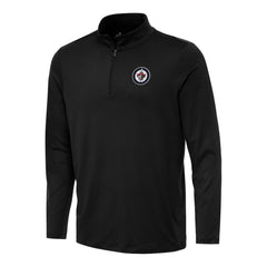 Winnipeg Jets Antigua Reprocess Quarter-Zip Top - Black | NHL Lifestyle