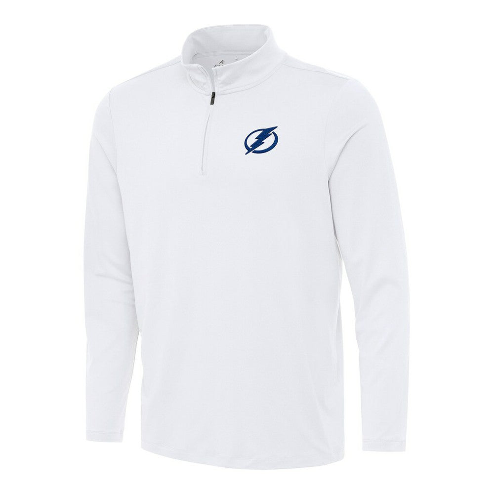 Tampa Bay Lightning Antigua Reprocess Quarter-Zip Top - White | NHL Clearance