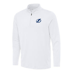 Tampa Bay Lightning Antigua Reprocess Quarter-Zip Top - White | NHL Clearance