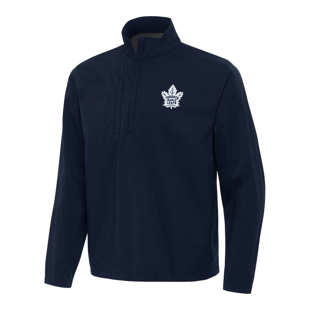 Toronto Maple Leafs Antigua Brisk Quarter-Zip Windbreaker - Navy | NHL Clearance