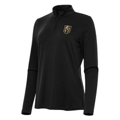 Vegas Golden Knights Antigua Women's Reprocess Quarter-Zip Top - Black | NHL near me