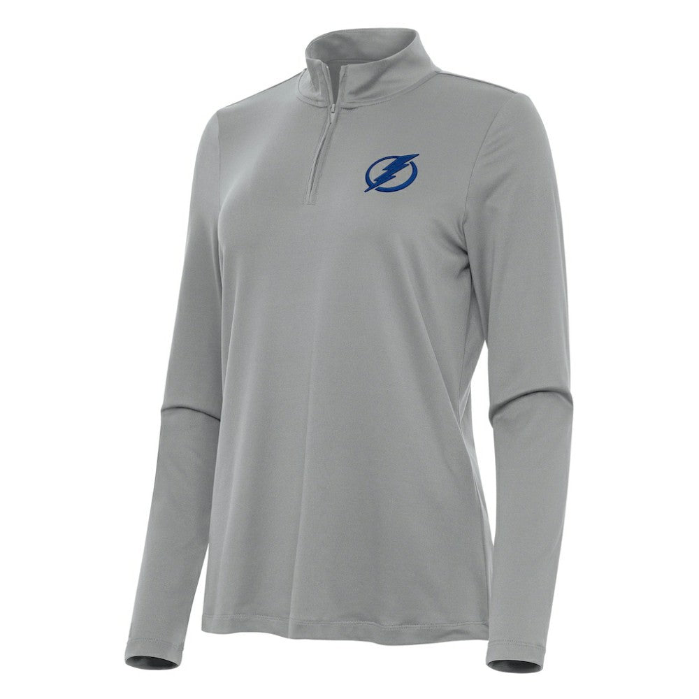 Tampa Bay Lightning Antigua Women's Reprocess Quarter-Zip Top - Gray | NHL Clearance