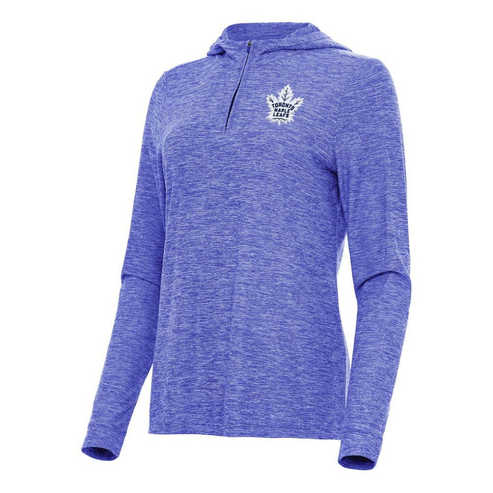 Toronto Maple Leafs Antigua Women's Daybreak Quarter-Zip Hoodie - Heather Blue | NHL sale