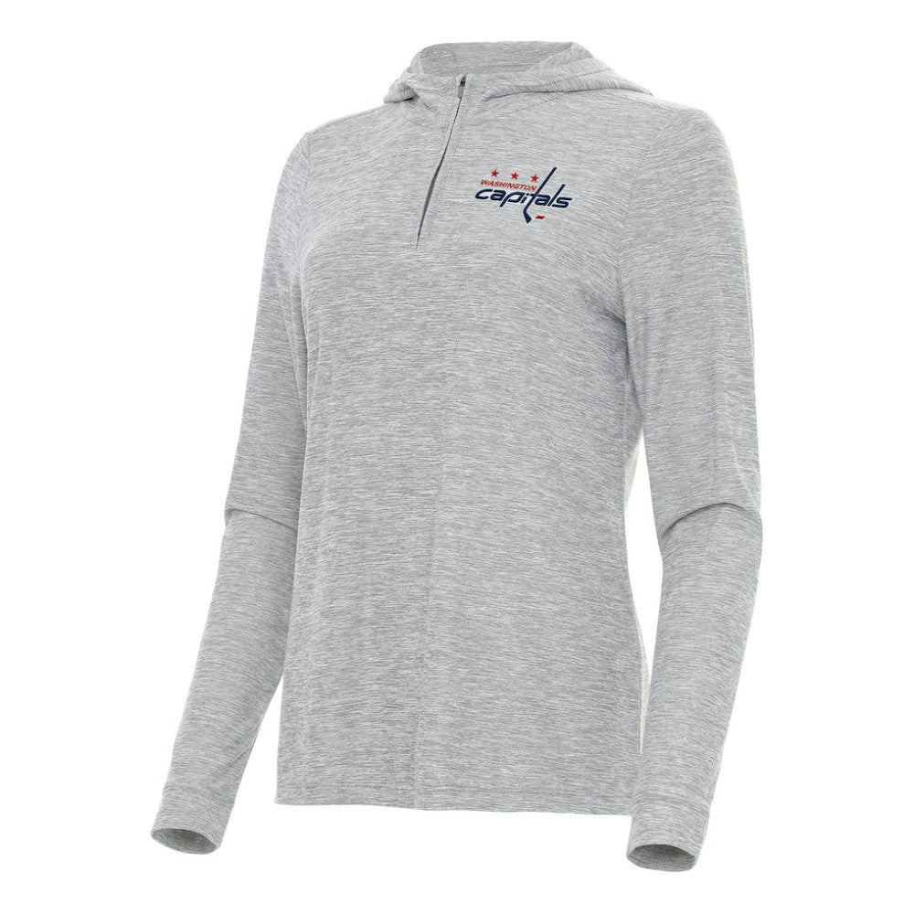 Washington Capitals Antigua Women's Daybreak Quarter-Zip Hoodie - Heather Gray | NHL online