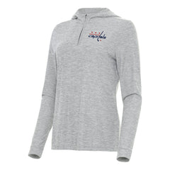 Washington Capitals Antigua Women's Daybreak Quarter-Zip Hoodie - Heather Gray | NHL online