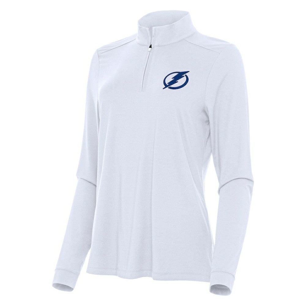 Tampa Bay Lightning Antigua Women's Intent Quarter-Zip Top - White | NHL Clearance