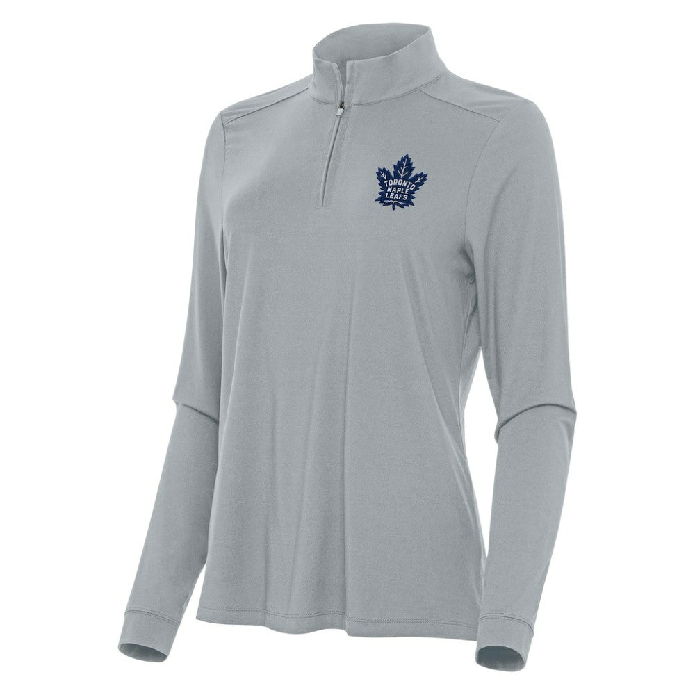 Toronto Maple Leafs Antigua Women's Intent Quarter-Zip Top - Gray | NHL discount