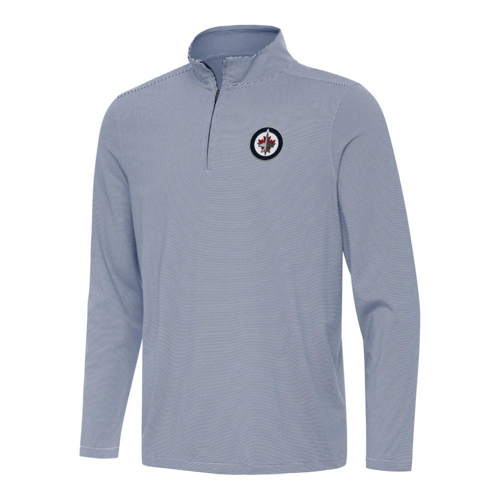 Winnipeg Jets Antigua Twine Quarter-Zip Top - Navy | NHL Lifestyle
