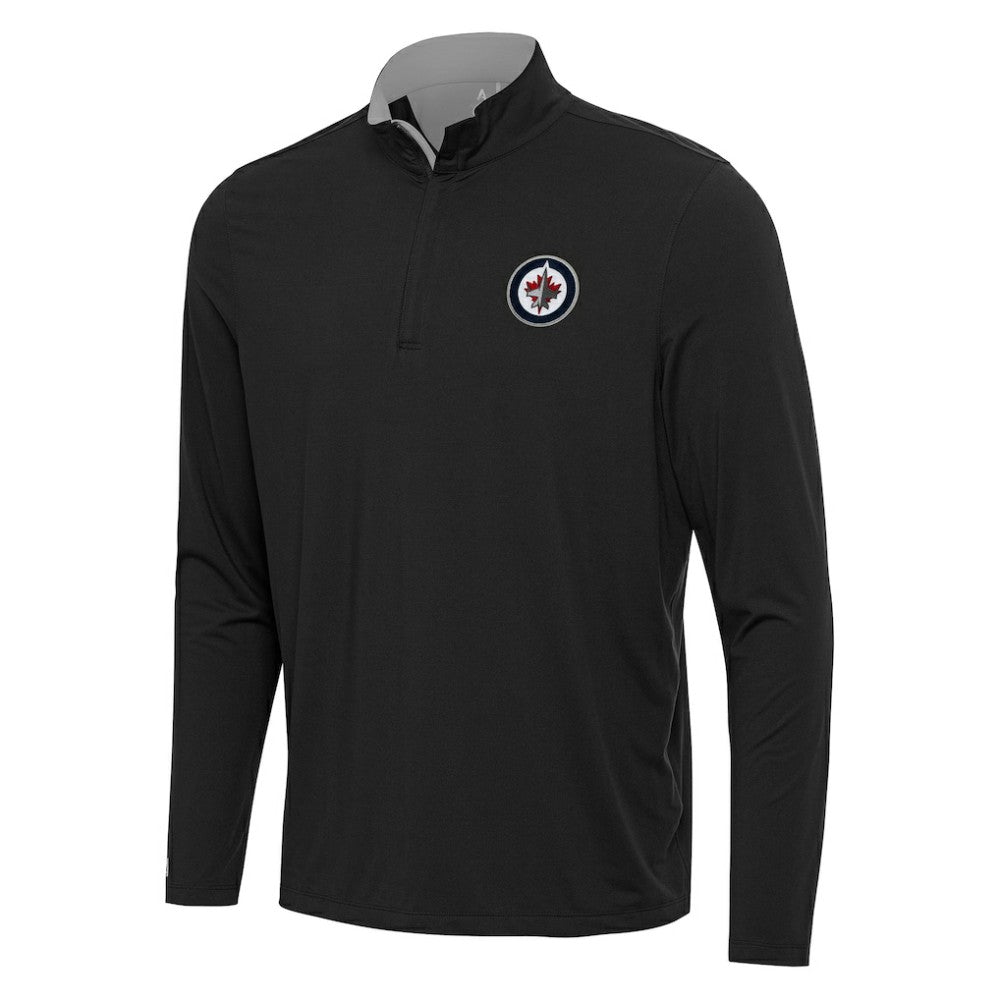 Winnipeg Jets Antigua Content Quarter-Zip Pullover Top - Black/Gray | NHL near me