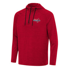 Washington Capitals Antigua Spikes Quarter-Zip Hoodie - Heather Red | NHL Lifestyle