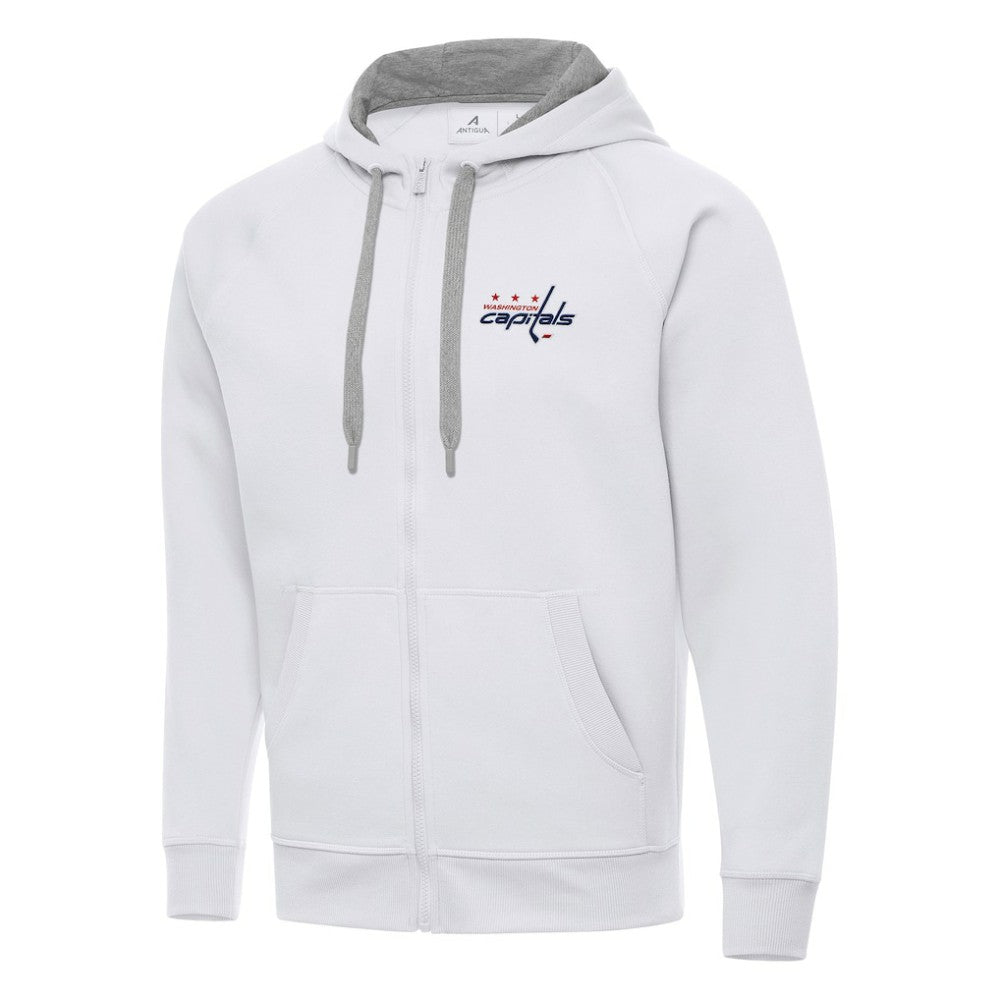 Washington Capitals Antigua Big & Tall Victory Full-Zip Hoodie - White | NHL Clearance