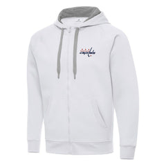 Washington Capitals Antigua Big & Tall Victory Full-Zip Hoodie - White | NHL Clearance