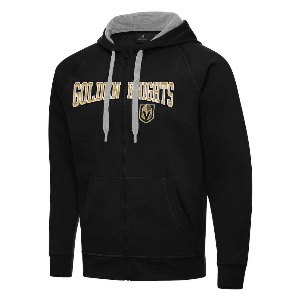 Vegas Golden Knights Antigua Big & Tall Victory Full-Zip Hoodie - Black | NHL Clearance