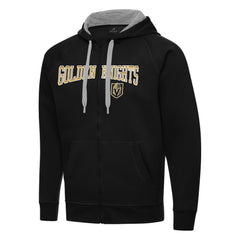 Vegas Golden Knights Antigua Big & Tall Victory Full-Zip Hoodie - Black | NHL Clearance