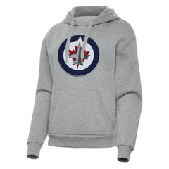 Winnipeg Jets Antigua Women's Victory Pullover Hoodie - Heather Gray | NHL sale
