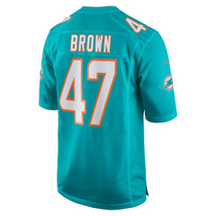 Cam Brown Miami Dolphins Game Jersey - Aqua - Nike