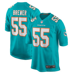 Aaron Brewer Miami Dolphins Game Jersey - Aqua - Nike