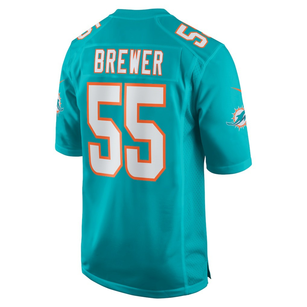 Aaron Brewer Miami Dolphins Game Jersey - Aqua - Nike