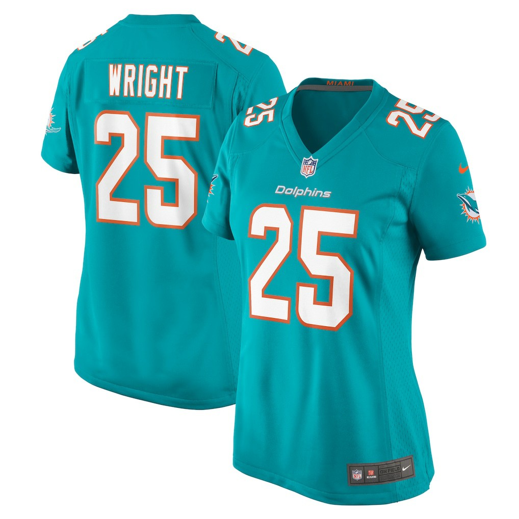 Jaylen Wright Miami Dolphins Women's Game Jersey - Aqua - Nike