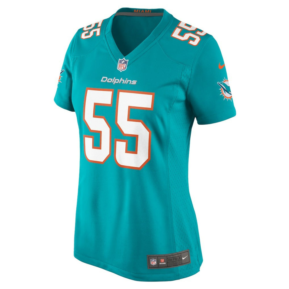 Aaron Brewer Miami Dolphins Women's Game Jersey - Aqua - Nike