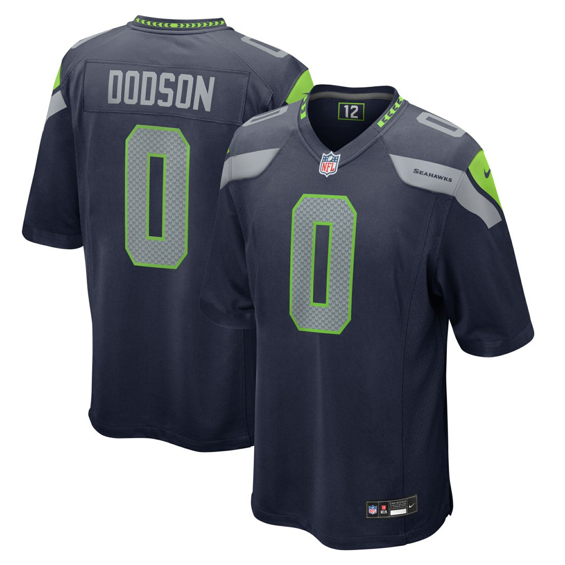 Tyrel Dodson Seattle Seahawks Game Jersey - College Navy - Nike