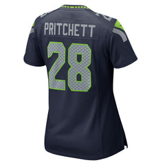 Nehemiah Pritchett Seattle Seahawks Women's Team Game Jersey - College Navy - Nike