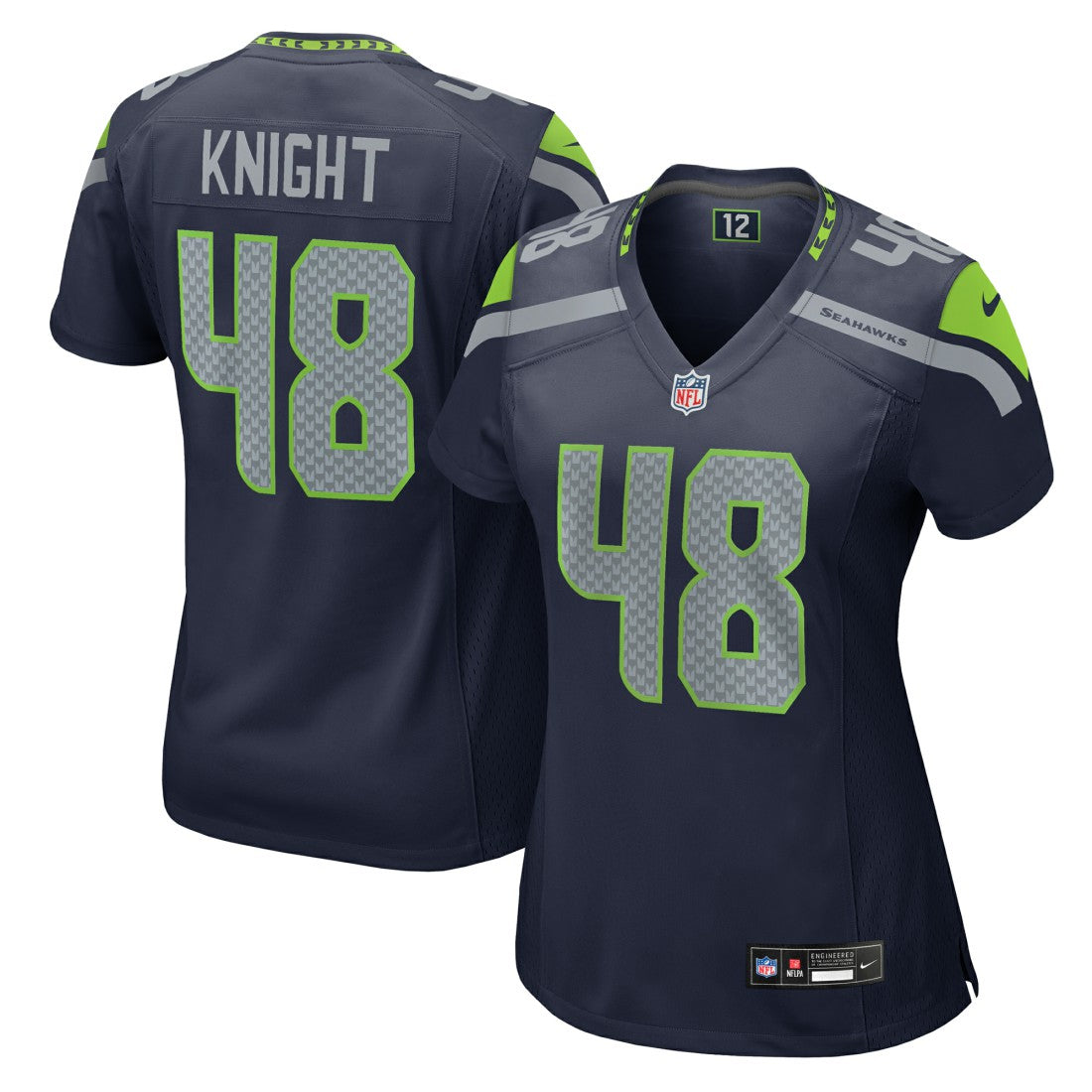 Tyrice Knight Seattle Seahawks Women's Team Game Jersey - College Navy - Nike
