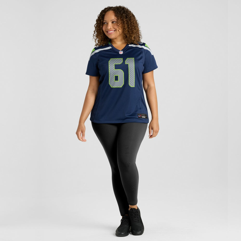 Jalen Sundell Seattle Seahawks Women's Team Game Jersey - College Navy - Nike