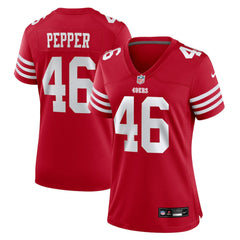 Taybor Pepper San Francisco 49ers Women's Team Game Jersey - Scarlet - Nike