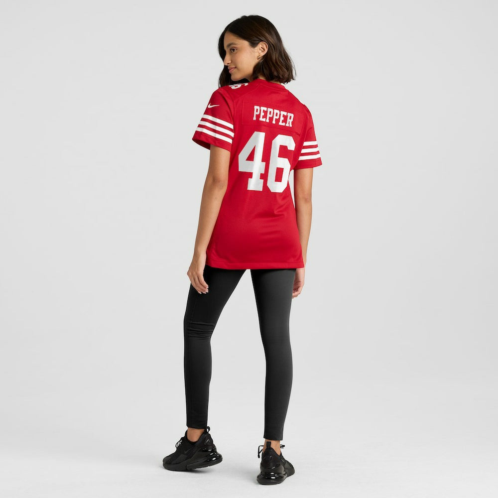Taybor Pepper San Francisco 49ers Women's Team Game Jersey - Scarlet - Nike