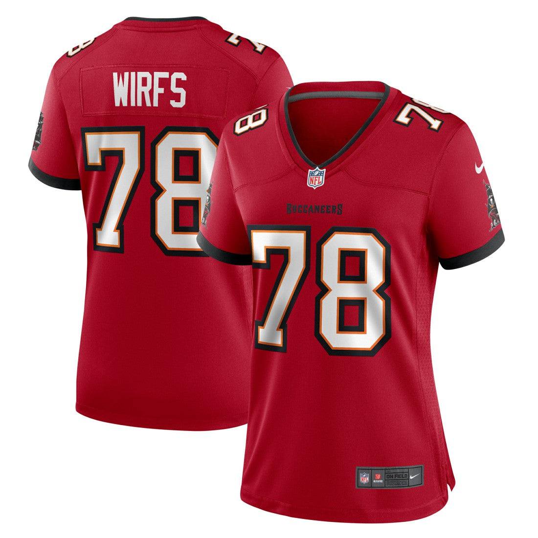 Tristan Wirfs Tampa Bay Buccaneers Women's Team Game Jersey - Red - Nike