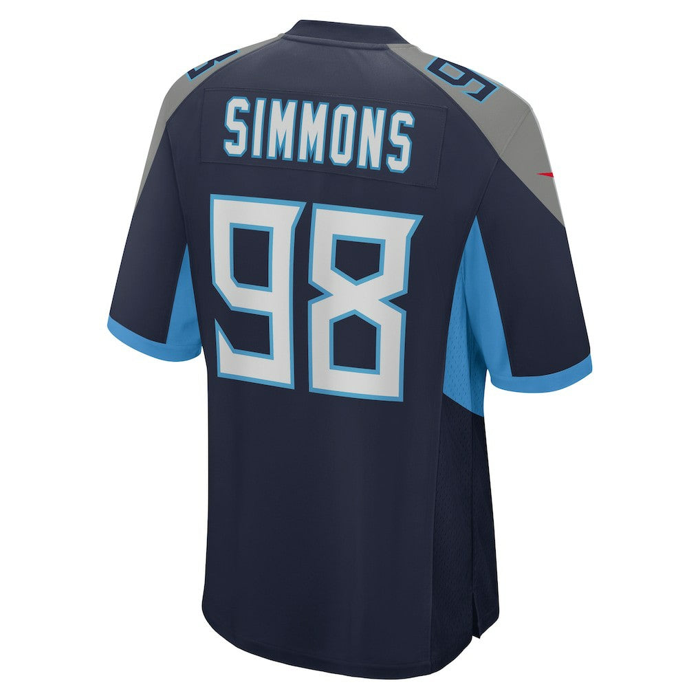 Jeffery Simmons Tennessee Titans Game Jersey - Navy - Nike