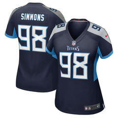 Jeffery Simmons Tennessee Titans Women's Alternate Game Jersey - Navy - Nike