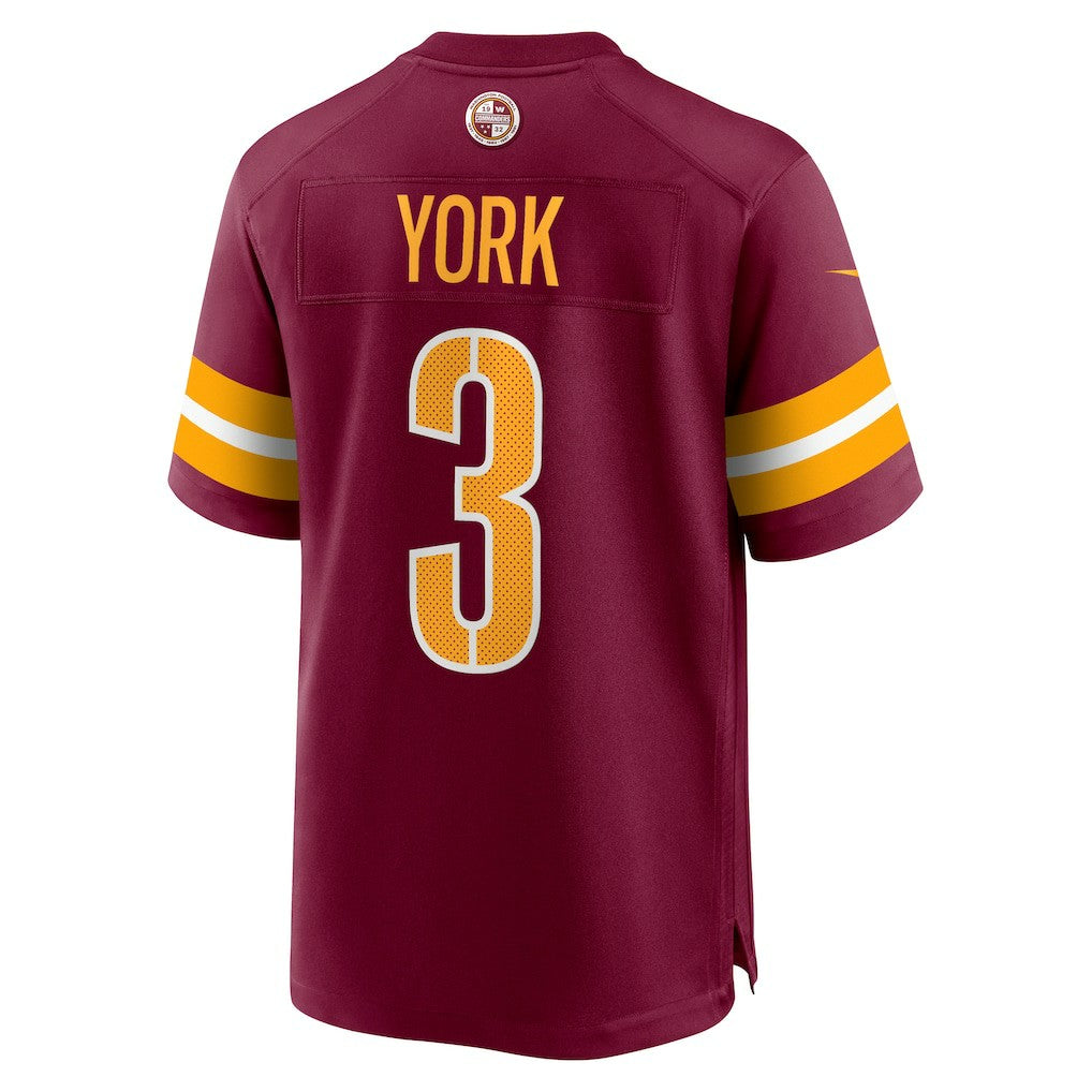 Cade York Washington Commanders Game Jersey - Burgundy - Nike