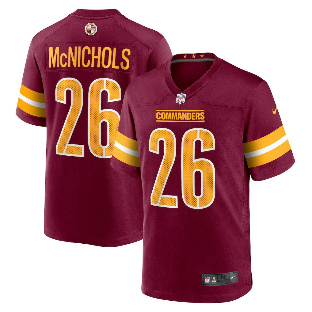 Jeremy McNichols Washington Commanders Game Jersey - Burgundy - Nike