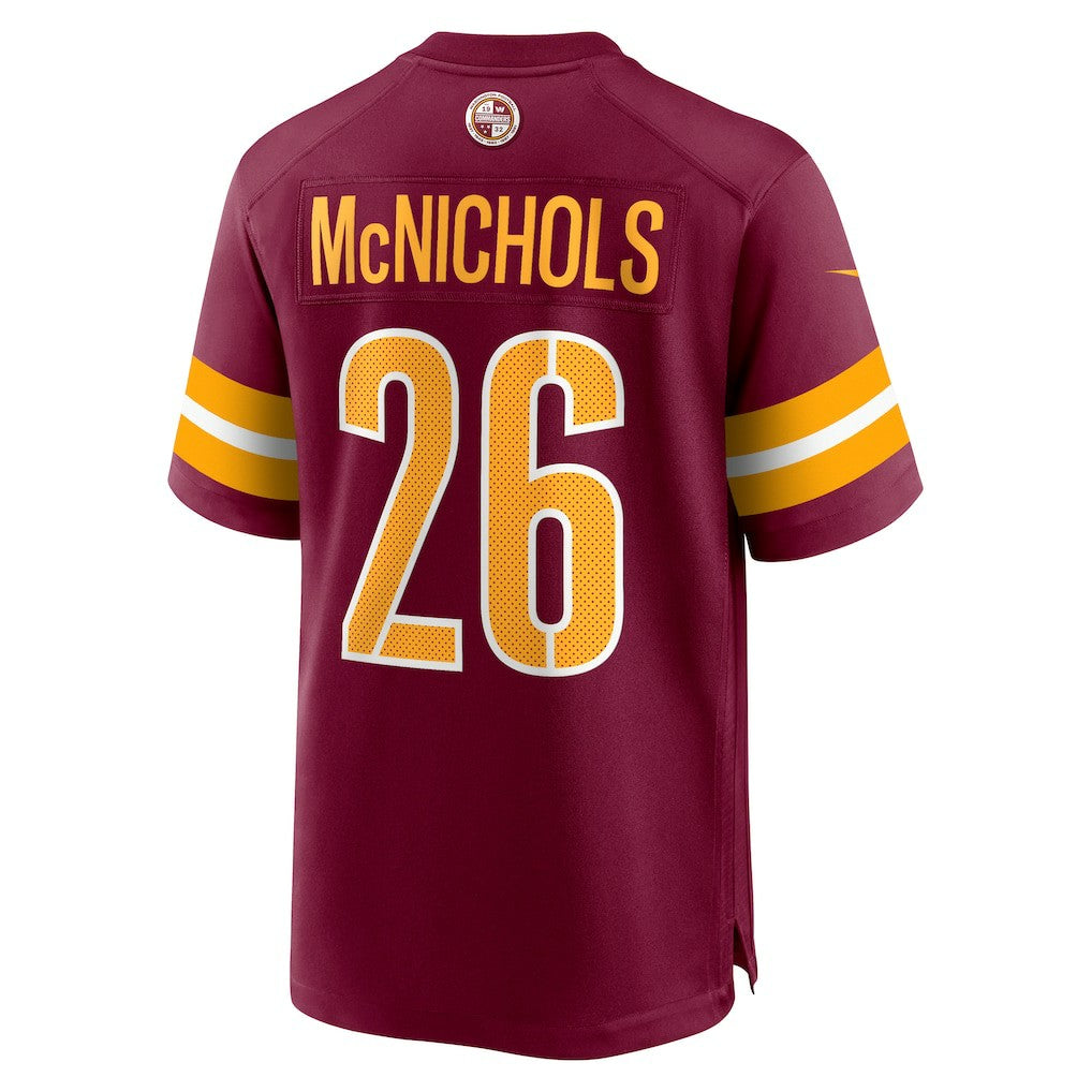 Jeremy McNichols Washington Commanders Game Jersey - Burgundy - Nike