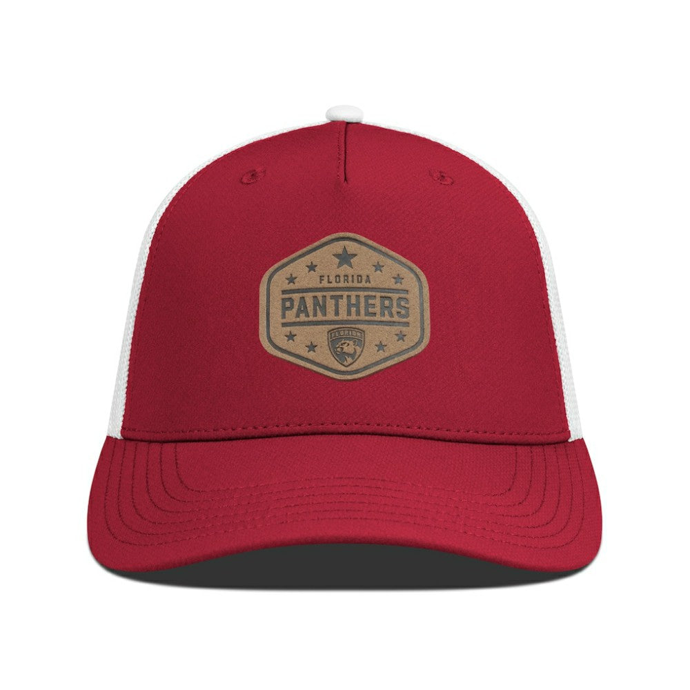 Florida Panthers Men's Levelwear Faux Leather Patch Structured Adjustable Hat - Red | NHL sale
