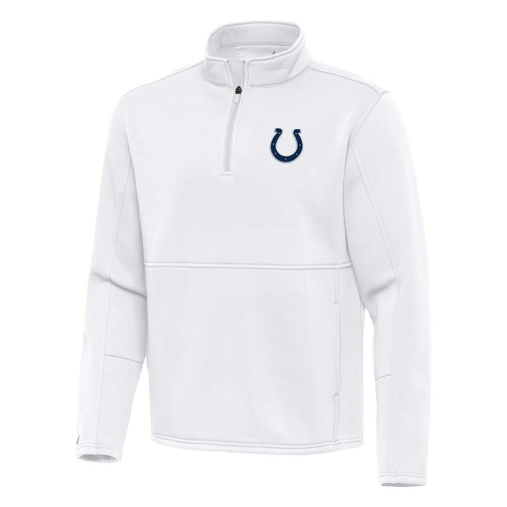 Indianapolis Colts Antigua Twist Quarter-Zip Pullover Jacket - White - NFL