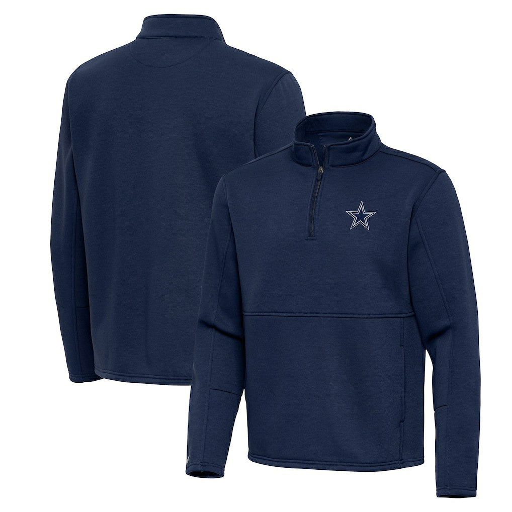 Dallas Cowboys Antigua Twist Quarter-Zip Pullover Jacket - Navy - NFL