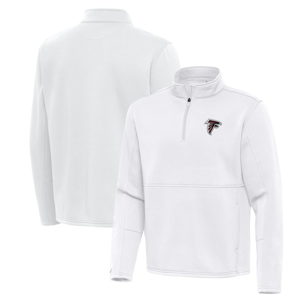 Atlanta Falcons Antigua Twist Quarter-Zip Pullover Jacket - White - NFL