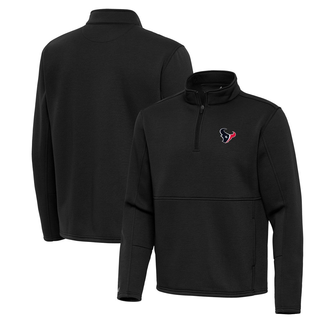Houston Texans Antigua Twist Quarter-Zip Pullover Jacket - Black - NFL