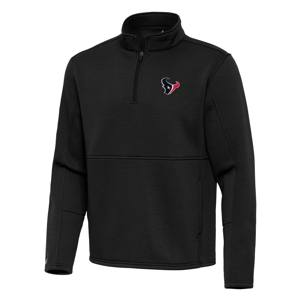 Houston Texans Antigua Twist Quarter-Zip Pullover Jacket - Black - NFL